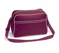 BG14 BagBase Retro Shoulder Bag Burgundy 40 x 28 x 18 cm