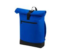 BagBase Roll-Top-Rucksack - klassisches Rot, Laptop-Rucksack kompatibel bis zu 15,6 Zoll, gepolstertes Laptopfach, Fronttasche mit Reißverschluss, bequeme gepolsterte Gurte und Rückenteil, hergestellt