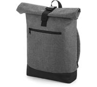 BagBase Rucksack 'Roll-Top' BG855 grey marl/black 32 x 44 x 13 cm