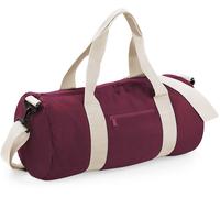 BagBase Runde Sporttasche Sport- und Reisetasche BG140 burgundy/off white 50 x 25 x 25 cm