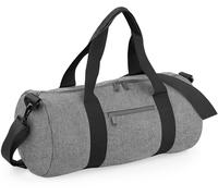 BagBase Runde Sporttasche Sport- und Reisetasche BG140 grey marl/black 50 x 25 x 25 cm