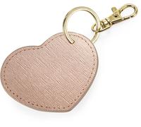 BG746 BagBase Boutique Schlüsselanhänger Herz Rose Gold 7 x 6 cm