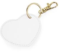 BAG BASE BOUTIQUE HEART KEY CLIP SOFT WHITE