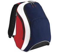 BagBase Teamwear Rucksack French Navy / Classic Red / White, 45 x 32 x 23cm