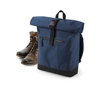 Bagbase Unisex Roll Top Backpack / Rucksack Marineblau