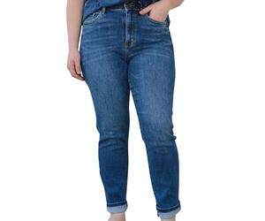 Baggy Hose Damen Jeans für Damen, Trendige Stretch-Jeans mit schmaler Passform und hoher Taille, erhältlich in 3 Farben Strech Jeans Hosen Damen Jeanshose Damen Größe (Blue, XXL)