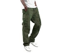 Baggy Hose Herren Lang,90Er Rangerhose Kargo Hose Lang Regular Fit Mit Taschen Elastischer Bund Arbeitshosen Männer Cargo Hosen Ranger Hose Leicht Parachute Pants Men Schwarze Cargohose Stretch Loose