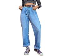 Baggy Jeans Damen 90Er Hip Hop Jeanshosen Locker Jeanshose Große Größen Y2K Jeans High Waist Baggy Jeans Stretch Boyfriend Jeans Lang Denim Jogginghose Herbst Winter Freizeithose Outdoor Casual Pants