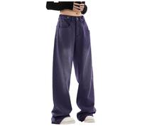 Baggy Jeans Damen Hose Boyfriend Locker Y2k Flared Sommer Ausgefallene Outfit Gerades Bein Hellblaue Jeanshose Cargohose Wide Leg Schlaghosen Jeanshosen Straight Mit Löchern Hüftjeans Sommerjeans