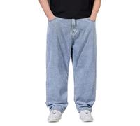 Baggy-Jeans für Herren - Herren-Denim-Hose, solide Baumwolle, Bootcut-Jeans, entspannte Passform, Cowboy-Hose, Streetwear-Jeans, weites Bein, Hip-Hop-Jeans, modische Biker-Jeans, lässige Arbeitshose,