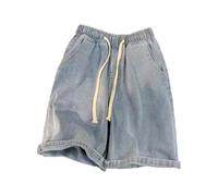 Baggy Jeans Herren Kurz Jorts Oversize Jeansshorts Basic Washed Kurze Jeanshosen Weites Bein Straight Freizeithose Locker Bermuda Shorts Leicht Sommerjeans Denim Sommerhose Jeansoptik Cargohose