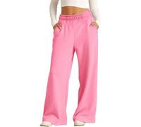 Baggy Jogginghose Mädchen - Sporthose Kinder Lang Weite Hose Mädchen, Trainingshose Hohe Taille Jogging Sweatpants Sport Freizeithose mit Elastischem Bund und Taschen Leichte Sweathose für 5-14 Jahre