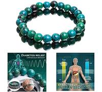 Bagima Armband Chrysokoll 2Pcs Perlenarmband Damen Herren (reen)