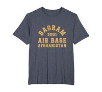 Bagram Air Base, Afghanistan, 2001, US-Militär im Vintage-Stil T-Shirt, Herren Große Größen, Blau Meliert, 4X Tall