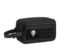 BAGROUPS Molle Tasche Taktische Kulturtasche Herren Reisenthel Kosmetiktasche EDC Pouch Bringen Trockene und nasse Taschen Oxford Admin Taschen Damen Toiletttasche Für Sport Fitness Unterweg Schwarz