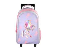 Bagtrotter - Cybel - Schulrucksack - Rucksack mit Rollen - Violett - 2 Fächer mit Reißverschluss - 1 Flaschenfach - 33x16x45cm - Gepolsterte Schultergurte - Gepolsterter Rücken - Material