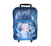 Bagtrotter - Die Schneekönigin - Frozen - Disney - Schulrucksack mit Rädern - Blau - 1 Fach mit Reißverschluss - 1 Tasche mit Reißverschluss - Gepolsterte Schultergurte - 30x12x41cm - Material