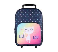 Bagtrotter - Lili Lou - Schulrucksack mit Rollen - Marine - 1 Fach mit Reißverschluss - 1 Tasche mit Reißverschluss - Gepolsterte Schultergurte - 30x12x41cm - Material Polyester - Schulrucksack