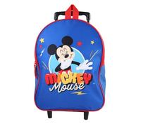Bagtrotter - Mickey - Schulrucksack mit Rädern - Blau - Jungen - 1 Fach mit Reißverschluss - Gepolsterte Schultergurte - 25x12x32cm - Material Polyester - Schulrucksack Vorschule