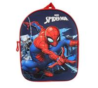Bagtrotter - Spider-Man - Schulrucksack Snack 31 cm - Marine - 1 Fach mit Reißverschluss - Gepolsterte Schultergurte - 3D Eva Gesicht - 25x11x32 cm - Material Polyester - Schulrucksack Vorschule