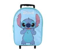 Bagtrotter - Stitch - Schulrucksack mit Rollen - Hellblau - 1 Fach mit Reißverschluss - Gepolsterte Schultergurte - 25x12x32cm - Material Polyester - Schulrucksack Vorschule