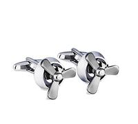 BagTu Flugzeug Propeller Manschettenknöpfe Set, 2 Stück Flugzeug Flugzeuge Fan Blade Manschettenknöpfe mit Geschenkbox