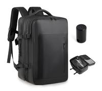 BAGZY 32L Vakuum Rucksack Handgepäck Flugzeug Tasche Airbag mit Vakuumsystem Anti-Diebstahl Laptop Backpack 17 Zoll easyjet Handgepäck 45x30x20 Damen Vacuum Reiserucksack mit Pumpe Wasserdicht Herren