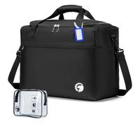 BAGZY Handgepäck Reisetasche 40x30x20 Wizzair Sporttasche 25L Wasserdicht Reise Gepäck Taschen für Flugzeug Kabine Weekender Handtaschen Travel Hospital Bag mit 1pcs Kosmetiktasche Schwarz