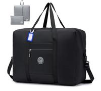 BAGZY Handgepäck Tasche 55x40x20 Faltbar für TUI Airways Lufthansa Ryanair, 45L Groß Reisetasche Flugzeug Leicht Wasserdicht Sporttasche Gym Duffle Bag für Weekender Krankenhaustasche Herren & Damen