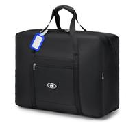 BAGZY Handgepäck Tasche 55x40x20 Faltbar für TUI Airways Lufthansa Ryanair, 45L Groß Reisetasche Flugzeug Leicht Wasserdicht Sporttasche Gym Duffle Bag für Weekender Krankenhaustasche Herren & Damen