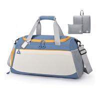 BAGZY Handgepäck Tasche für KLM Lufthansa Air France Handgepäck Koffer Tasche für Flugzeug Carry on Luggage Wasserdicht Weekender Groß Reisetasche 50L Sporttasche Herren Damen Blau