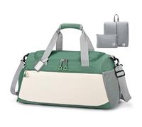BAGZY Handgepäck Tasche für KLM Lufthansa Air France Handgepäck Koffer Tasche für Flugzeug Carry on Luggage Wasserdicht Weekender Groß Reisetasche 50L Sporttasche Herren Damen Grün