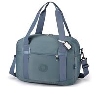 BAGZY Reisetasche Handgepäck Tasche 40x30x20 Wizzair Vueling Eurowings 25L Faltbare Weekender Sporttasche Klein Wasserdicht Koffer Handgepäck Tasche für Flugzeug Hospital Bag Herren Damen Blau