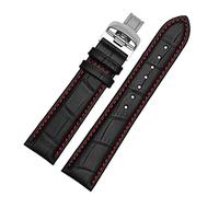 BAHDB Uhrenarmband aus echtem Leder für Mido Multifort M005 Serie M005930, 23 mm, mit Edelstahl-Schmetterlingsschnalle, 18mm, Azetat, Kein Edelstein