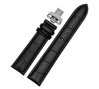 BAHDB Uhrenarmband aus echtem Leder für Mido Multifort M005 Serie M005930, 23 mm, mit Edelstahl-Schmetterlingsschnalle, 18mm, Azetat, Kein Edelstein