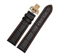 BAHDB Uhrenarmband aus echtem Leder für Mido Multifort M005 Serie M005930, 23 mm, mit Edelstahl-Schmetterlingsschnalle, 18mm, Azetat, Kein Edelstein