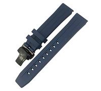 BAHDB Uhrenarmband für Tissot 1853 Seastar T120 T114, Gummi, Sport, Tauchen, Schwarz / Blau, weiches Uhrenarmband aus Silikongummi, 19 mm, 20 mm, 19mm, Azetat, Kein Edelstein
