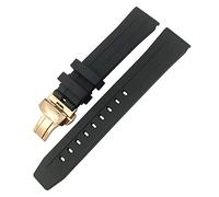 BAHDB Uhrenarmband für Tissot 1853 Seastar T120 T114, Gummi, Sport, Tauchen, Schwarz / Blau, weiches Uhrenarmband aus Silikongummi, 19 mm, 20 mm, 19mm, Azetat, Kein Edelstein