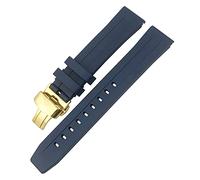 BAHDB Uhrenarmband für Tissot 1853 Seastar T120 T114, Gummi, Sport, Tauchen, Schwarz / Blau, weiches Uhrenarmband aus Silikongummi, 19 mm, 20 mm, 20mm, Azetat, Kein Edelstein
