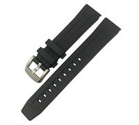 BAHDB Uhrenarmband für Tissot 1853 Seastar T120 T114, Gummi, Sport, Tauchen, Schwarz / Blau, weiches Uhrenarmband aus Silikongummi, 19 mm, 20 mm, 19mm, Azetat, Kein Edelstein