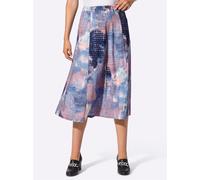 Bahnenrock CLASSIC, Damen, Gr. 38, marine, flamingo, bedruckt, 95% Viskose, 5% Elasthan, gemustert, mehrfarbig, wadenlang, Röcke (97265338-38) marine, flamingo, bedruckt