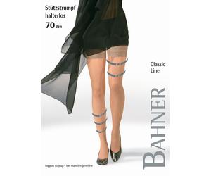 Bahner Classic Line 70 Halterloser Stützstrumpf 1 Paar | 41-42 (XL) | Make-Up (BA-0009)