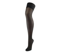 BAHNER halterlose Stützstrümpfe 140den (18 mm Hg) Starke Stützkraft (43/44, schwarz)