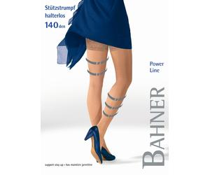 Bahner Power Line 140 Halterloser Stützstrumpf 1 Paar | 35-36 (S) | Make-Up (BA-0009)