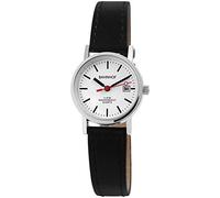 Excellanc Bahnhof Damen-Uhr Schwarz Lederimitat Armbanduhr Datum Analog Quarz 1900185