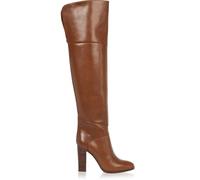 BAICAIBAI Overknee-Stiefel für Damen Braun Dick Hochhackig Over The Knee Boots Klobige Absätze Runde Zehenpartie Bequem für Arbeitsausflüge Herbst Winter Absatzhöhe (11-13 cm),Brown,42