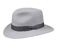 Bailey 1922 Curtis Wollhut Wollfilzhut Hut Travellerhut Herrenhut Damen/Herren - Made in USA Traveller mit Ripsband Herbst-Winter Winter - S (54-55 cm) hellgrau