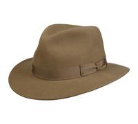 Bailey 1922 Curtis Wollhut Wollfilzhut Hut Travellerhut Herrenhut Damen/Herren - Made in USA Traveller mit Ripsband Herbst-Winter Winter - L (58-59 cm) Hellbraun