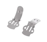 Baiyao 10 Stück Metall Schuhclips Schnalle, Edelstahl Blank Schuhclips, DIY Bastelzubehör Zubehör,Silber,24x14mm