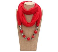 Baiyao Damen klassischer Stil Halskette Sash Schal mit Schmuck Anhänger Geschenk(Black Friday)